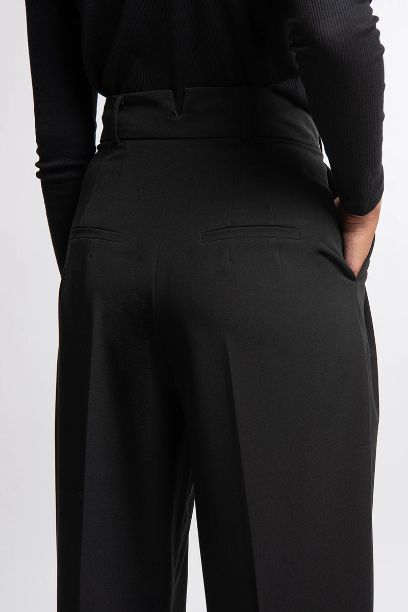 pantalon duplex noir detail